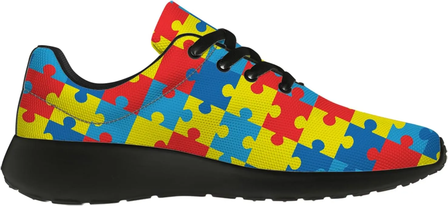 Autism Shoes for Women Men Running Shoes Lightweight Tennis Sneakers Gifts for Him Her