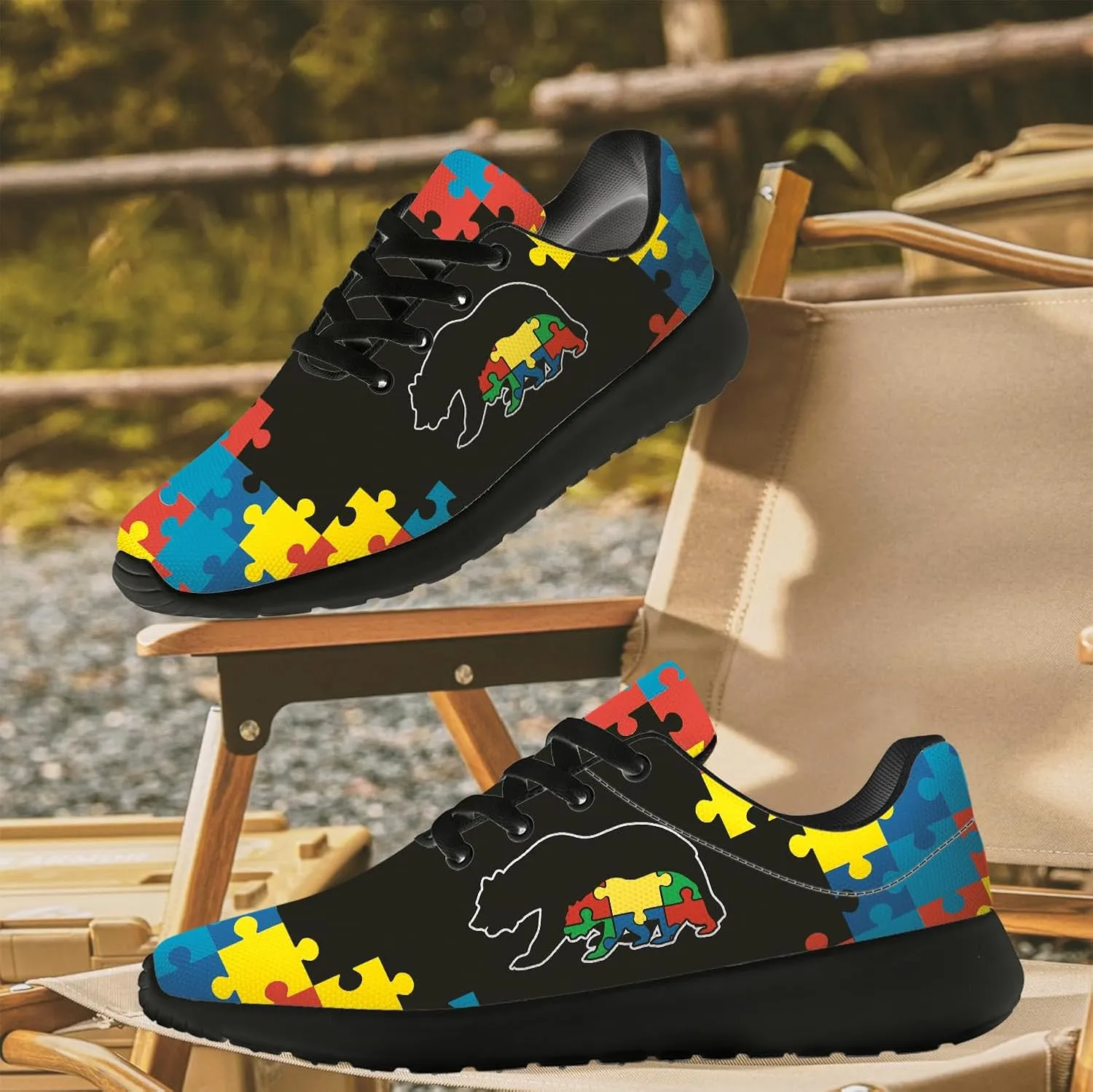 Autism Shoes for Women Men Running Shoes Lightweight Tennis Sneakers Gifts for Him Her