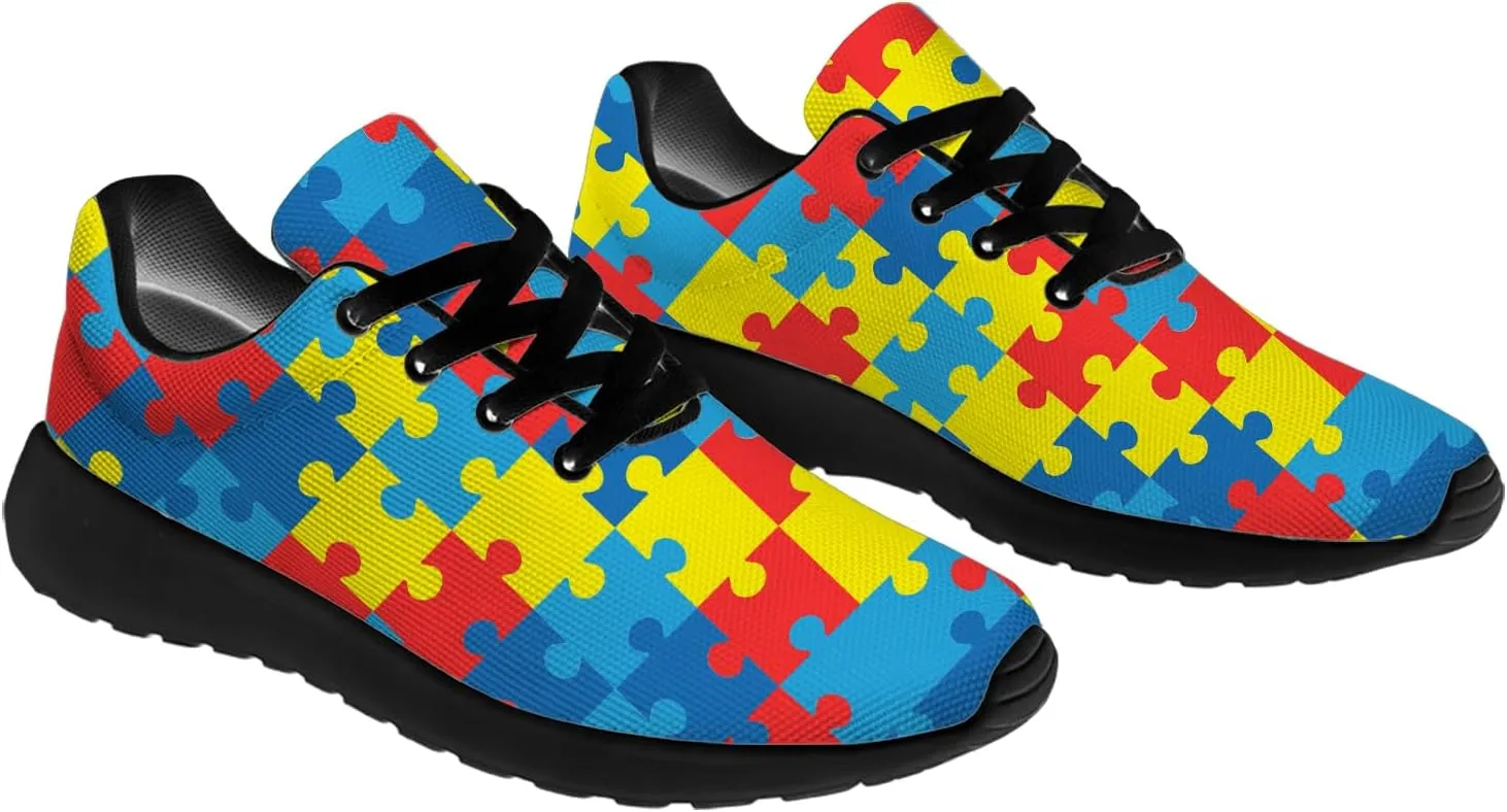 Autism Shoes for Women Men Running Shoes Lightweight Tennis Sneakers Gifts for Him Her