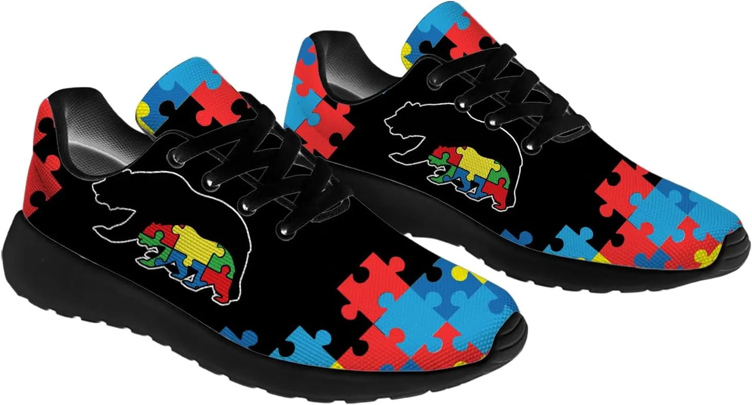 Autism Shoes for Women Men Running Shoes Lightweight Tennis Sneakers Gifts for Him Her