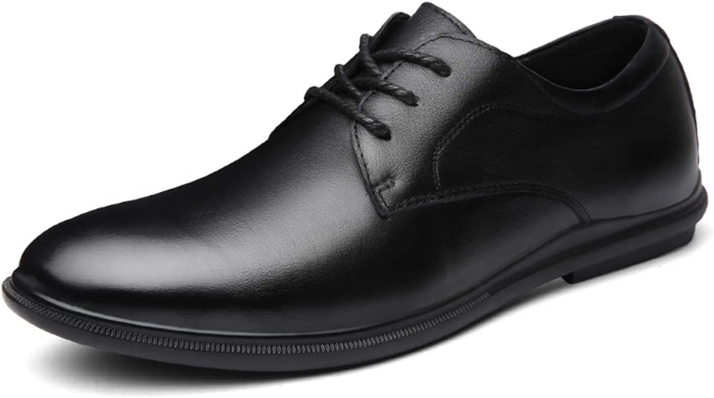 Dress Shoes for Men Golden Sapling Men's Genuine Leather Oxfords Casual Business Flats Derby Loafers for All Occasions