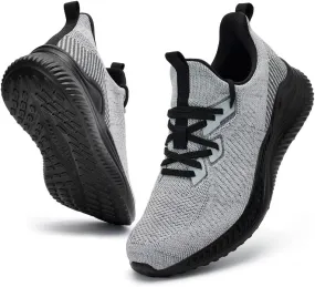 Mens Slip On Wide Walking Shoes Memory Foam Runnning Tennis Shoes Lightweight Breathable Casual Sneakers