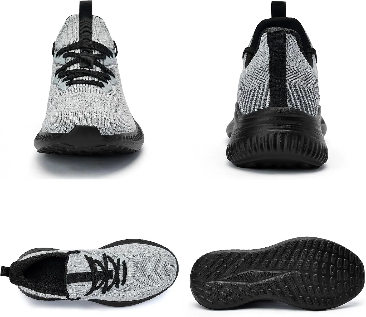 Mens Slip On Wide Walking Shoes Memory Foam Runnning Tennis Shoes Lightweight Breathable Casual Sneakers