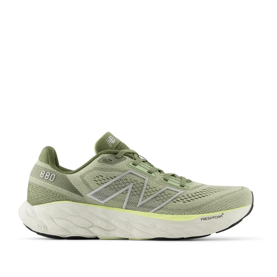 New Balance Men's Fresh Foam X 880 v14 Running Shoes in olivine/silver metallic/limelight AW24