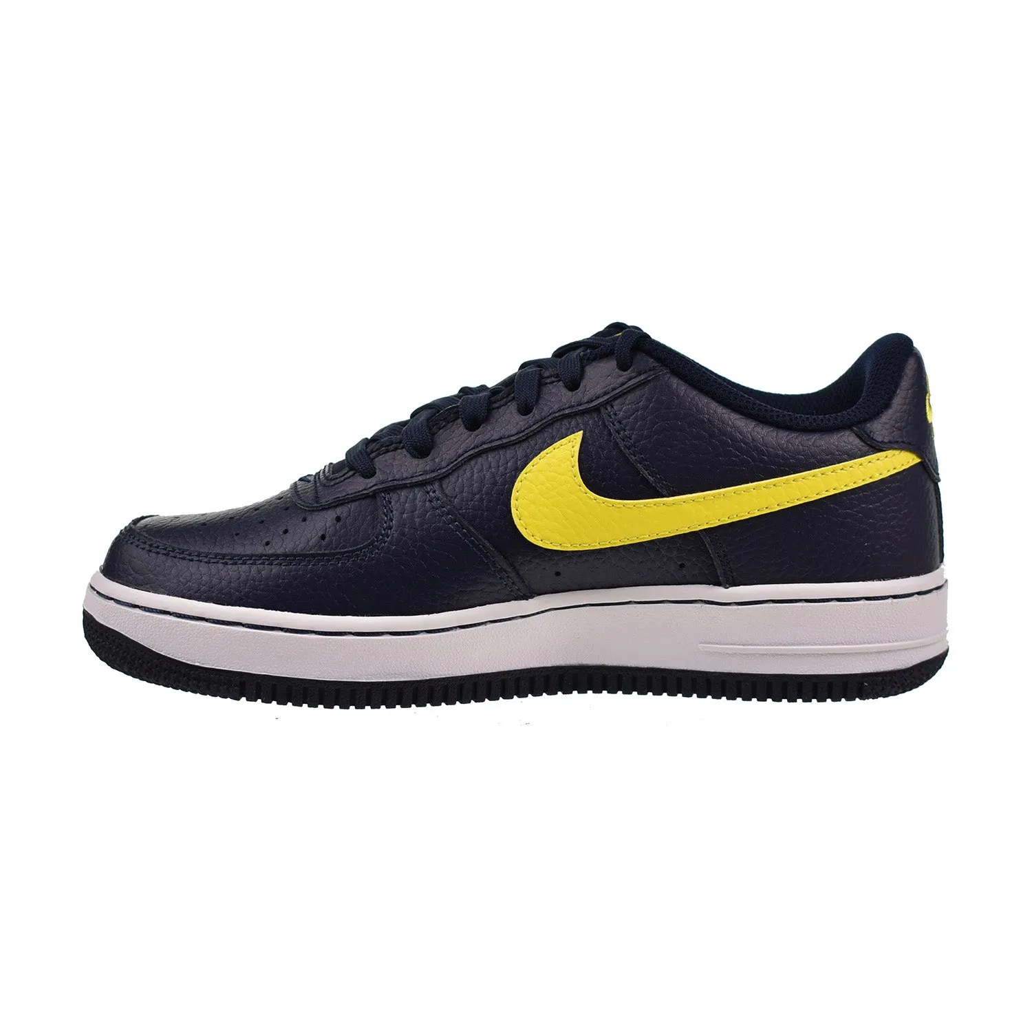 Nike Air Force 1 Low (GS) Big Kids' Shoes Obsidian-Opti Yellow-White