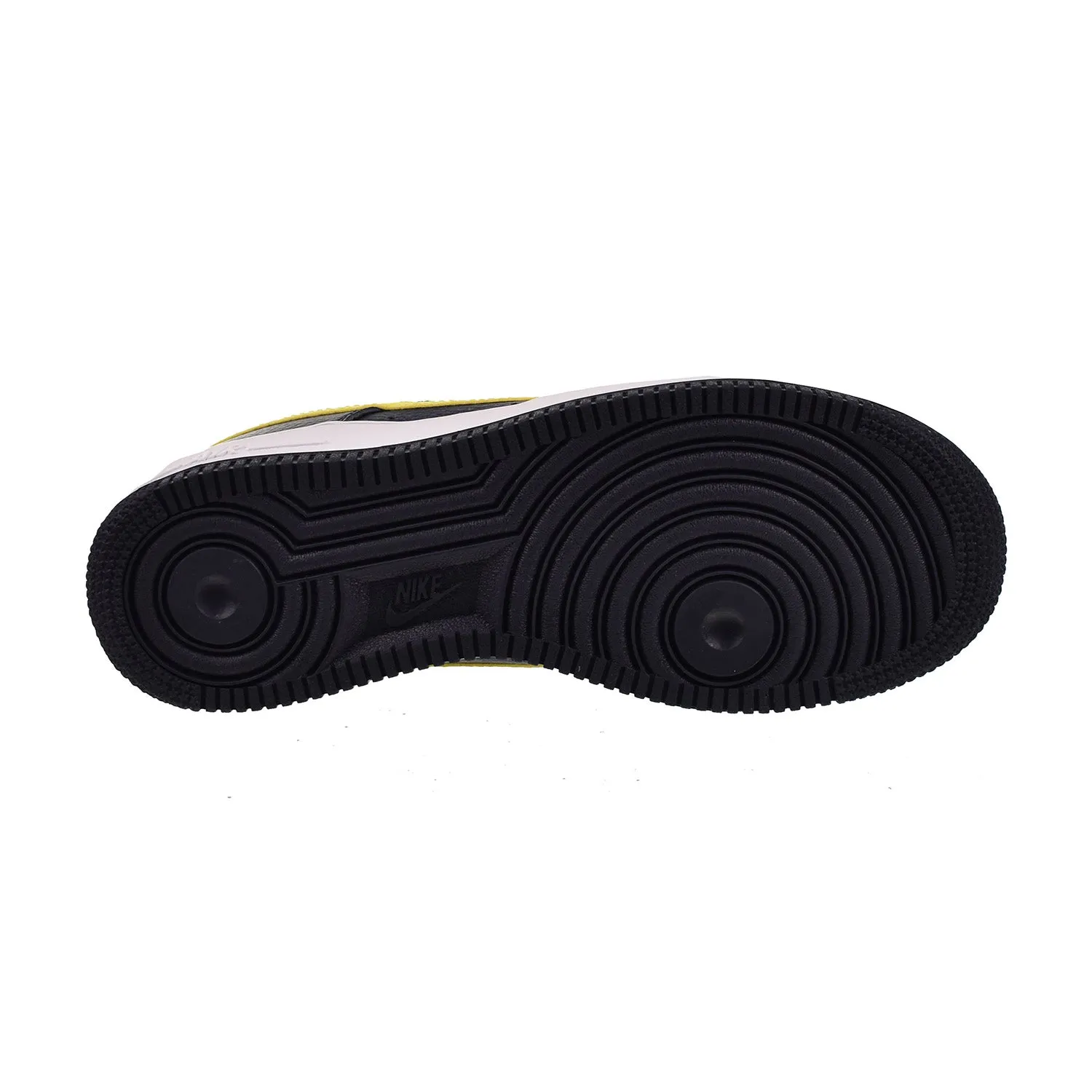 Nike Air Force 1 Low (GS) Big Kids' Shoes Obsidian-Opti Yellow-White