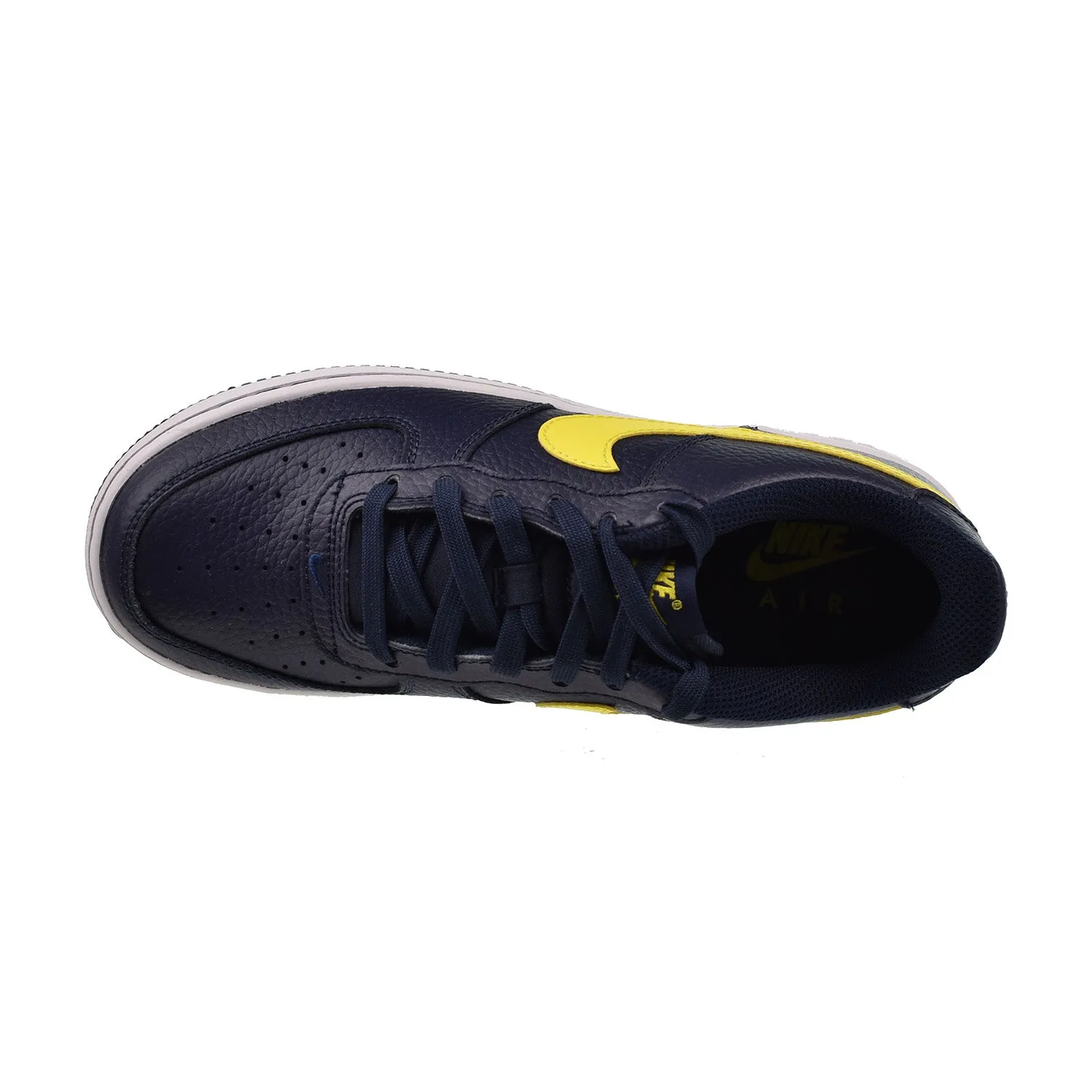 Nike Air Force 1 Low (GS) Big Kids' Shoes Obsidian-Opti Yellow-White
