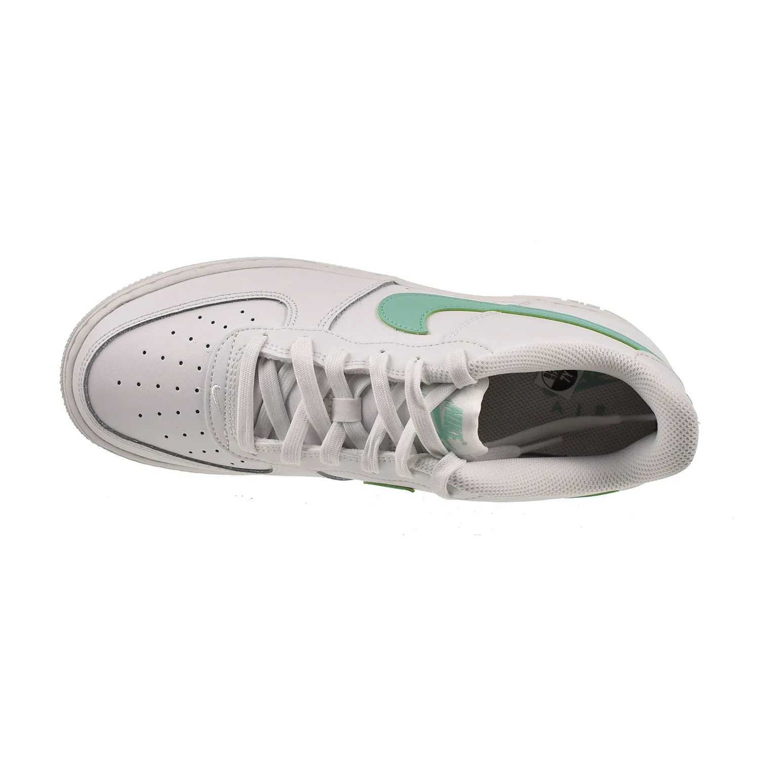 Nike Air Force 1 Low (GS) Big Kids' Shoes White-Emerald Rise