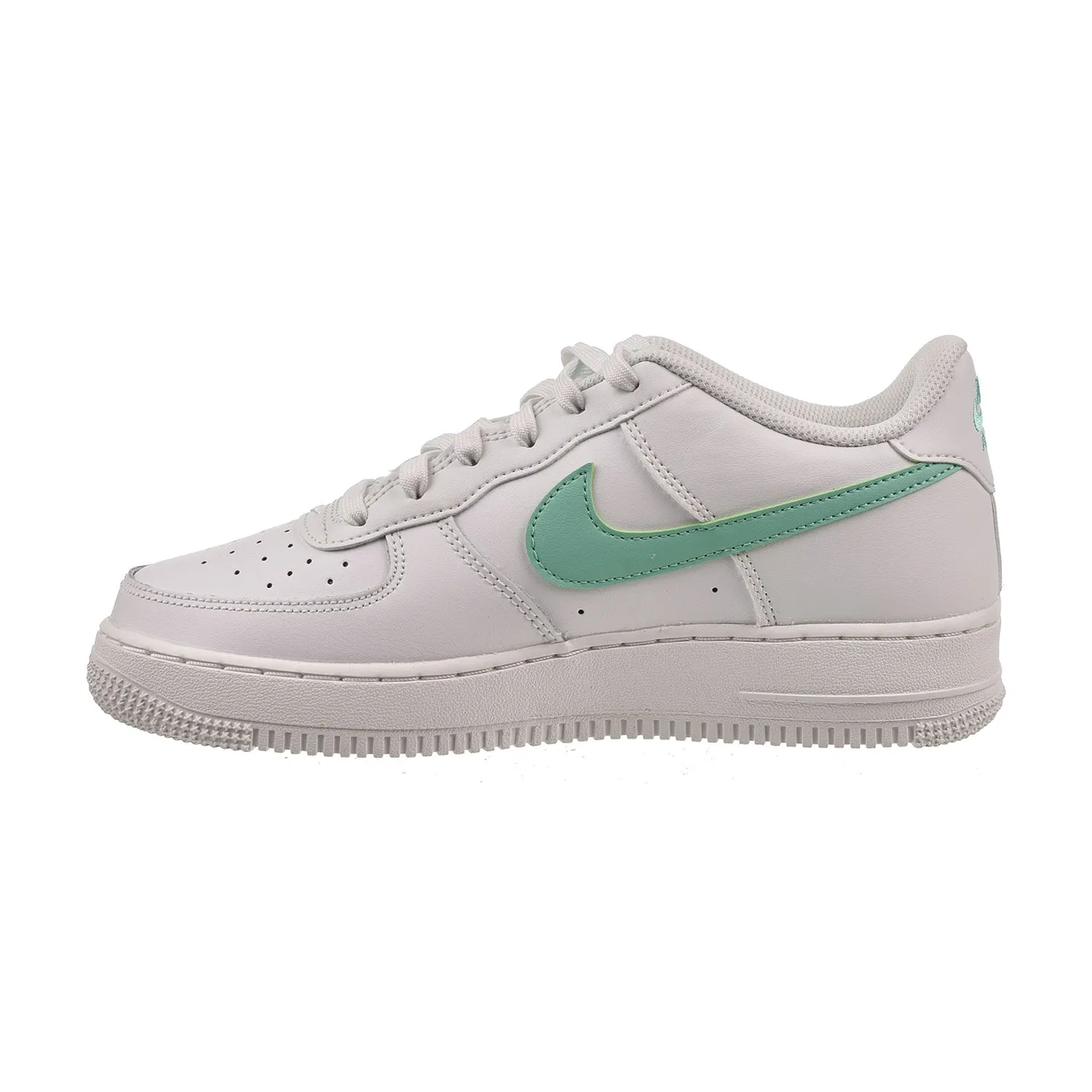 Nike Air Force 1 Low (GS) Big Kids' Shoes White-Emerald Rise