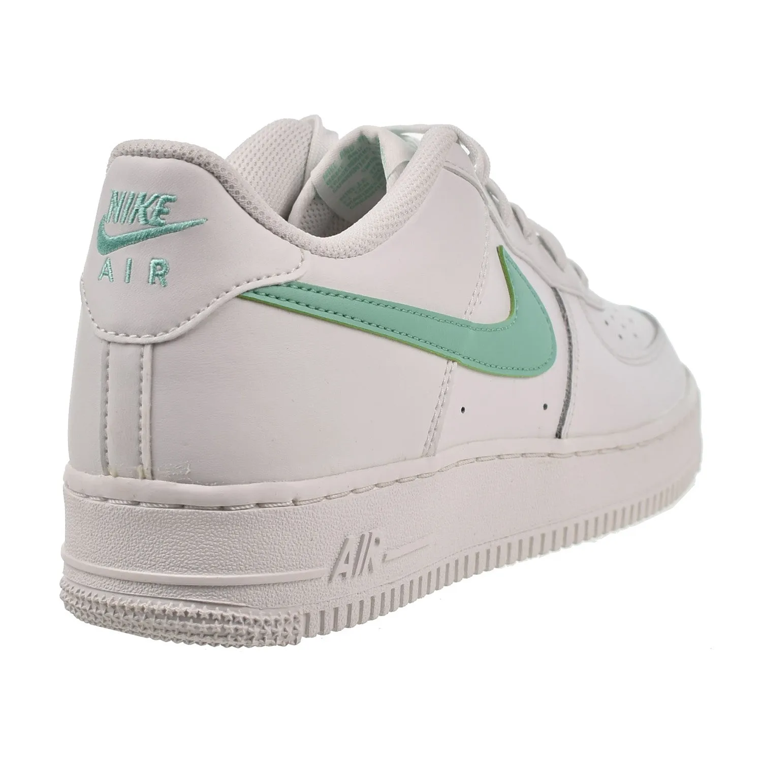 Nike Air Force 1 Low (GS) Big Kids' Shoes White-Emerald Rise