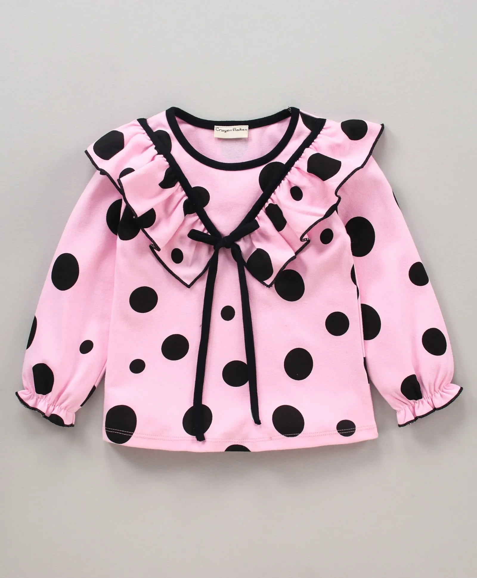 Polka Vee Frill Top Leggings Set