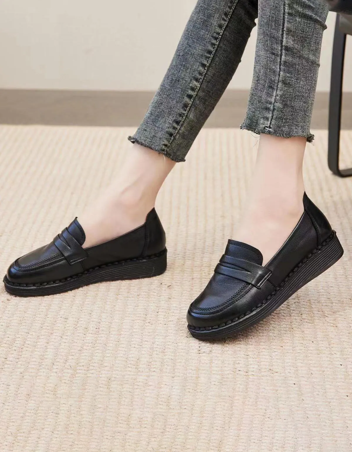 Soft Soles Comfortable Retro Leather Loafers 35-41