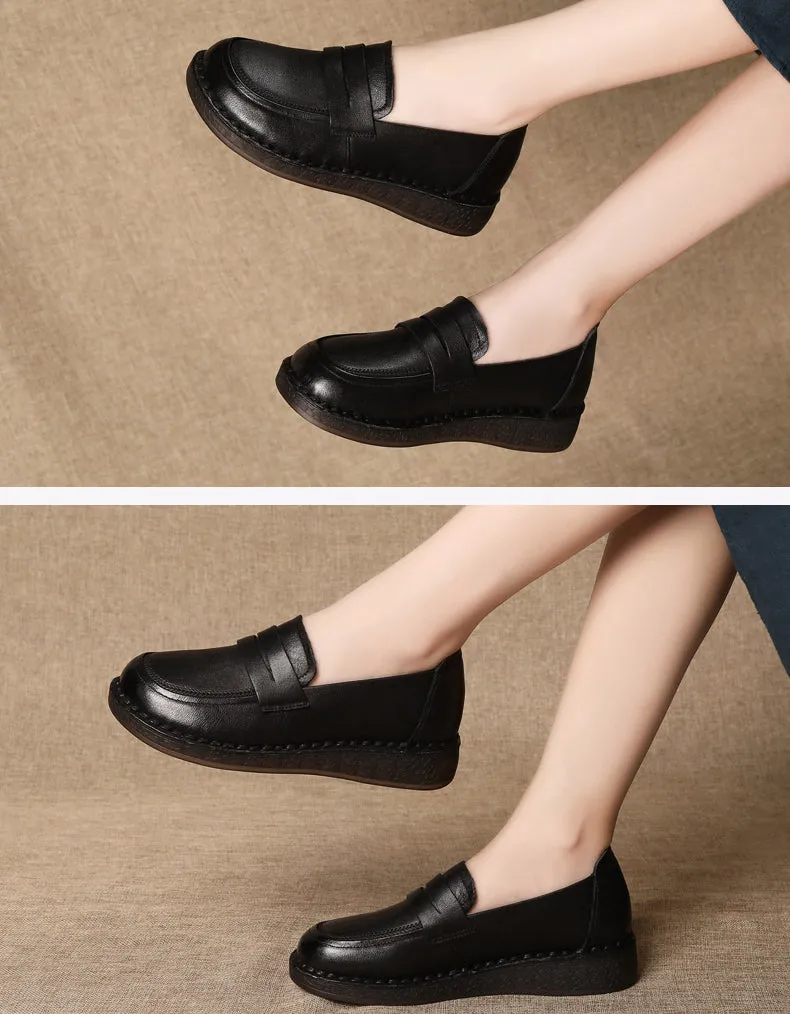 Soft Soles Comfortable Retro Leather Loafers 35-41