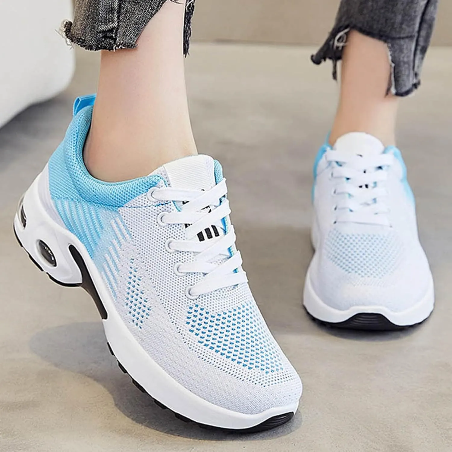 Women Orthopedic Sneakers Stylish Walking Shoes Non Slip Running Shoes Mesh Air Cushion Sneakers Comfortable Shoes