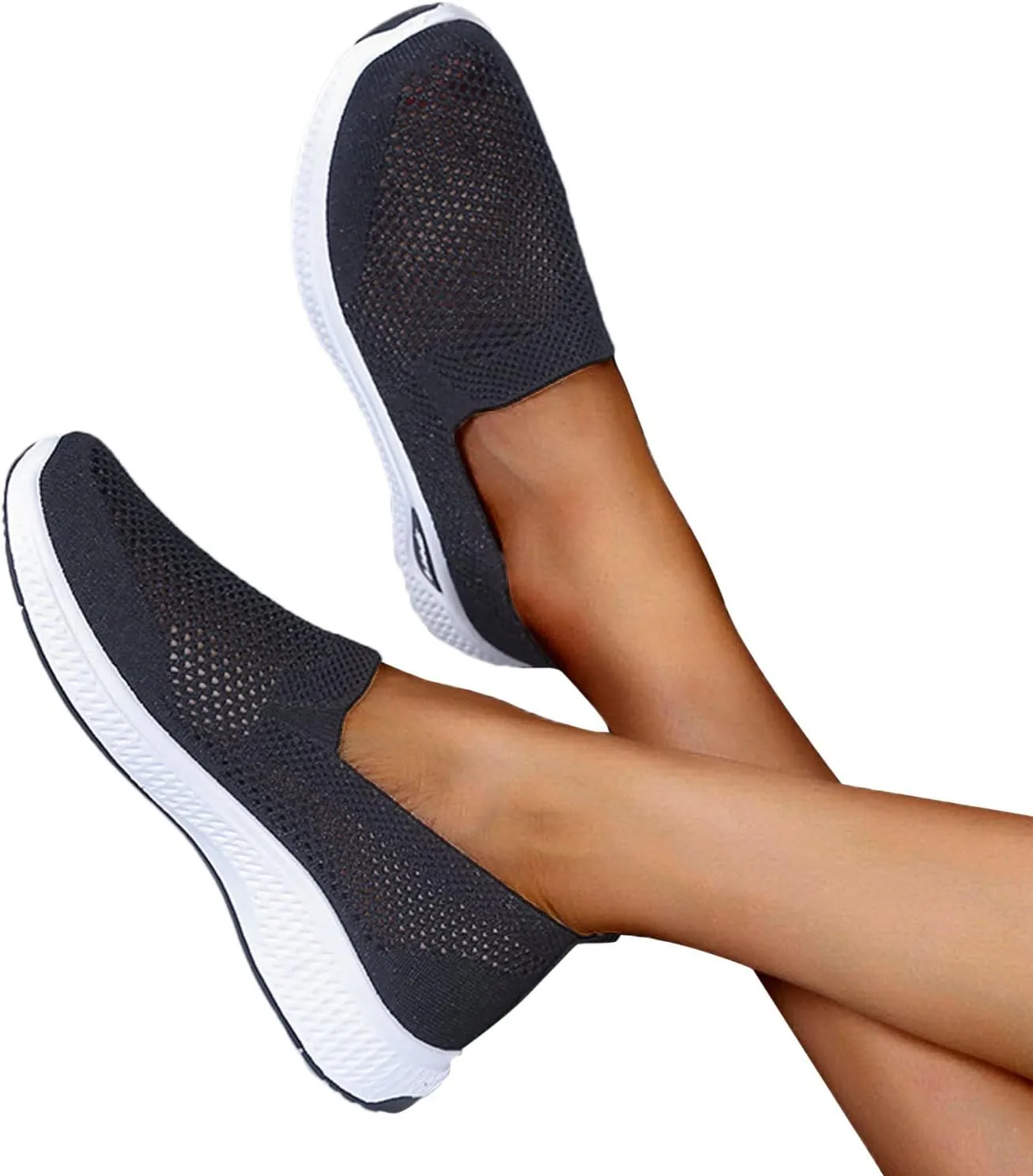 Womens Slip On Loafers Casual Comfortable Walking Shoes Lightweight Canvas Sneakers Non Slip Flat Flats