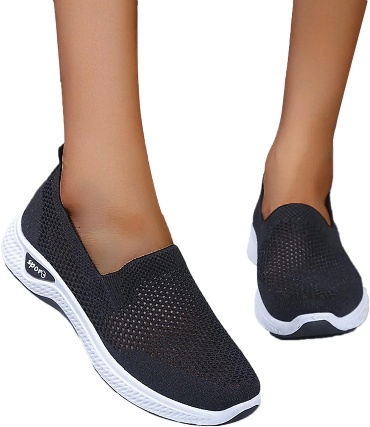 Womens Slip On Loafers Casual Comfortable Walking Shoes Lightweight Canvas Sneakers Non Slip Flat Flats